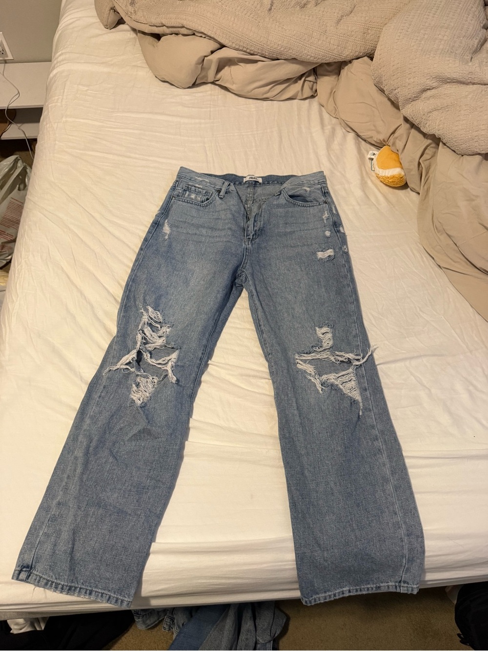 Classic Distressed Women's Blue Jeans